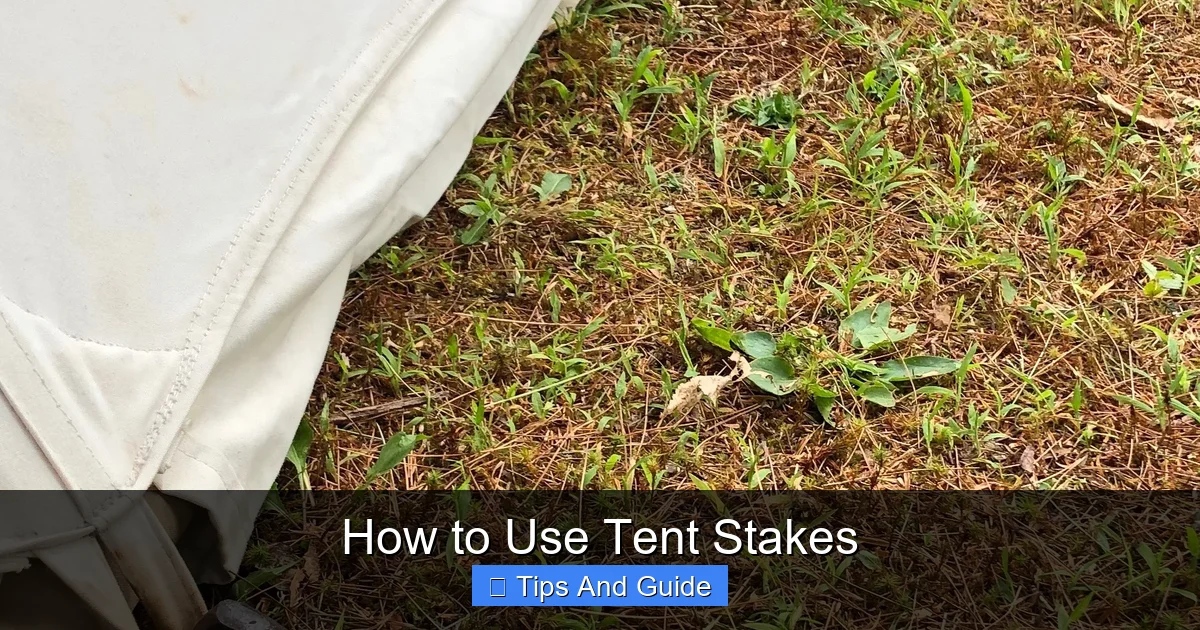 How to Use Tent Stakes