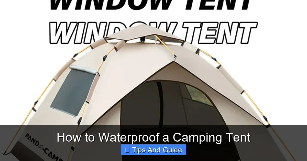 How to Waterproof a Camping Tent