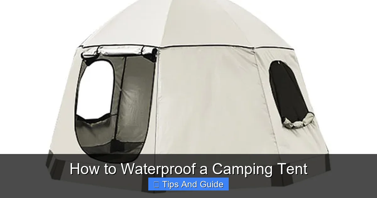 How to Waterproof a Camping Tent