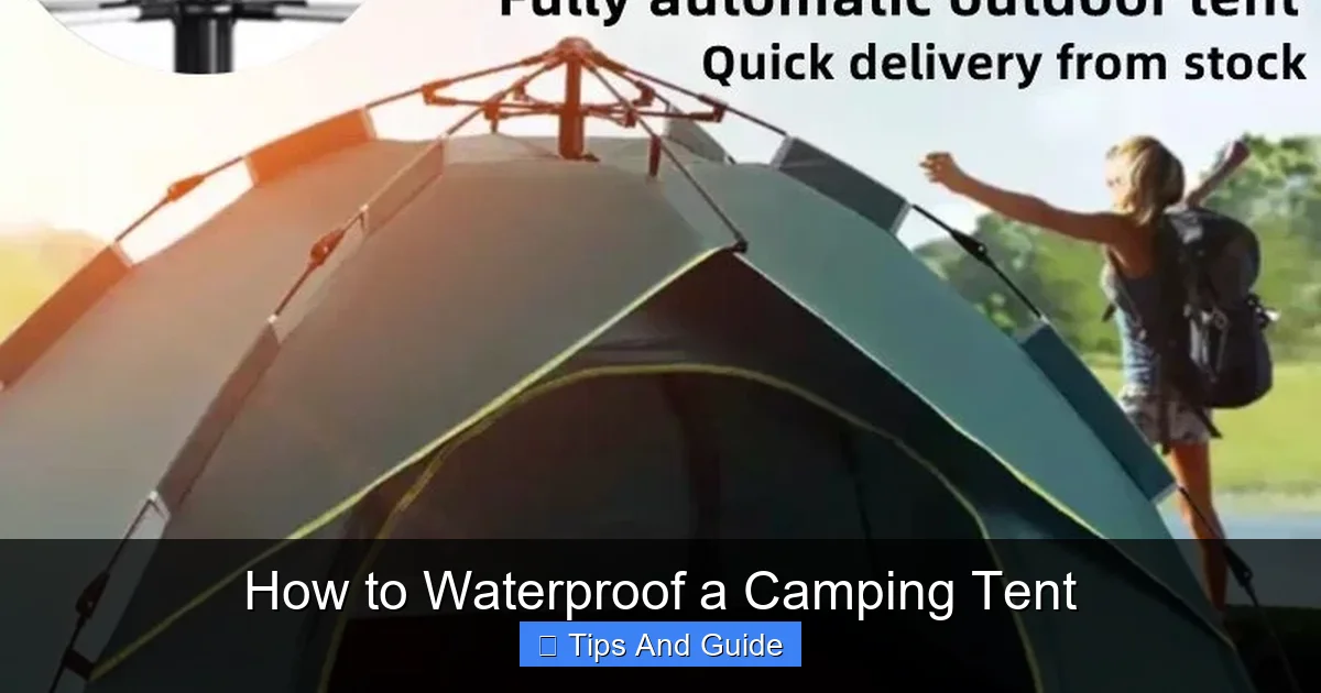 How to Waterproof a Camping Tent