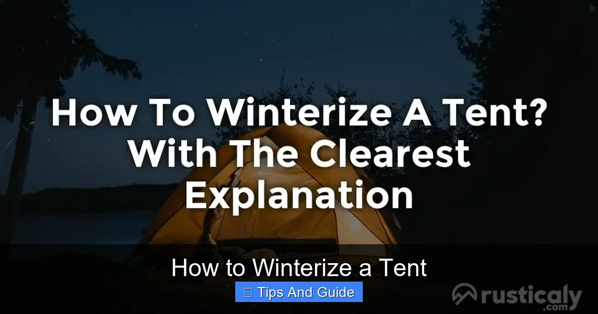 How to Winterize a Tent