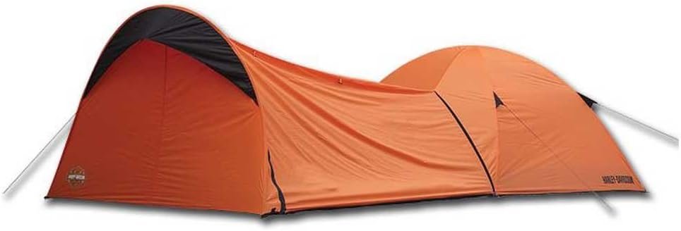 Harley-Davidson Dome Tent with Vestibule Motorcycle Storage - Orange H