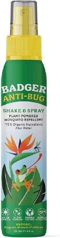 Badger Bug Spray: All Natural Mosquito Repellent with Organic Essentia