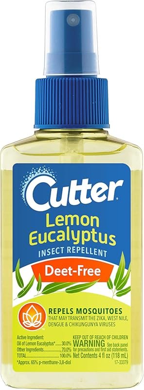 Cutter Lemon Eucalyptus Insect Repellent Pump Spray: DEET-Free, Natura