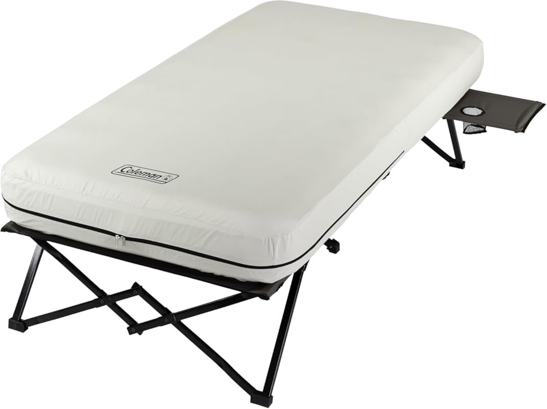 Coleman Queen-Size Airbed Cot Combination: Folding Air Mattress with S