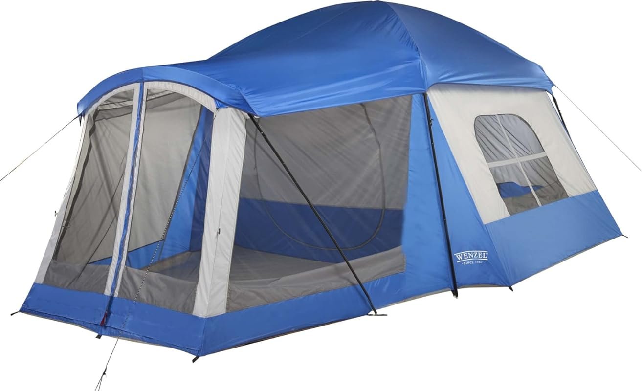 Wenzel Klondike 8 Person Water Resistant Family Camping Tent with Conv