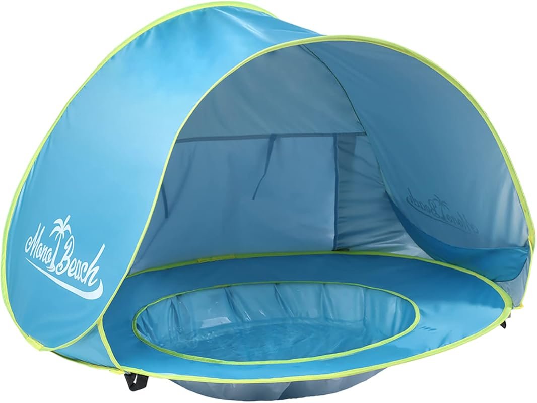 Monobeach Baby Beach Tent: Pop Up Portable Shade Pool with UV Protecti