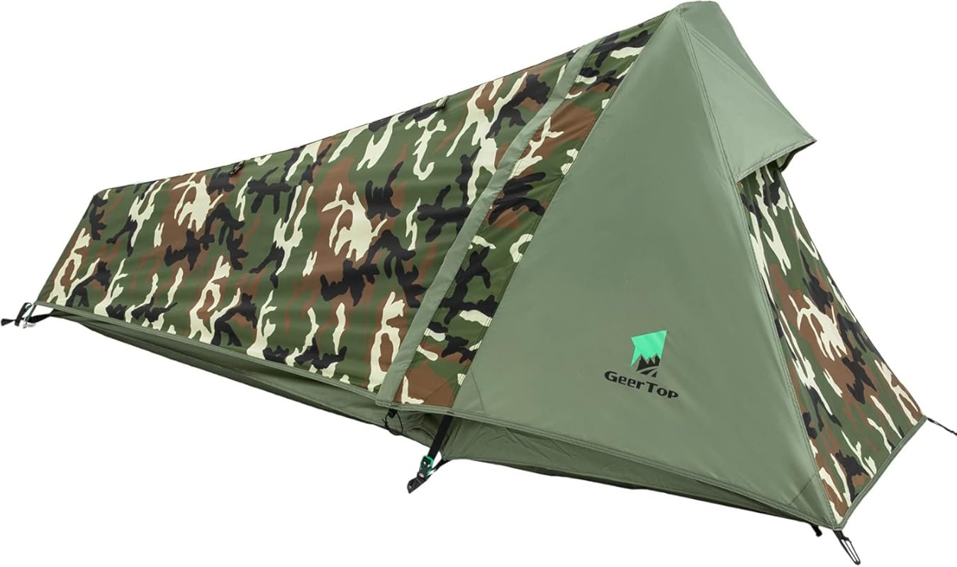 GEERTOP Ultralight 1 Person 3-Season Bivy Tent: Waterproof & Portable 