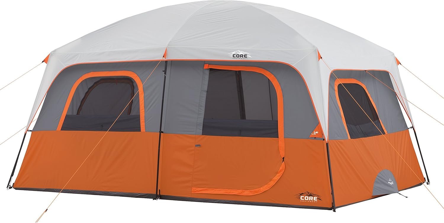 CORE 10, 11, 12 Person Multi Room Cabin Tent for Family Camping Advent
