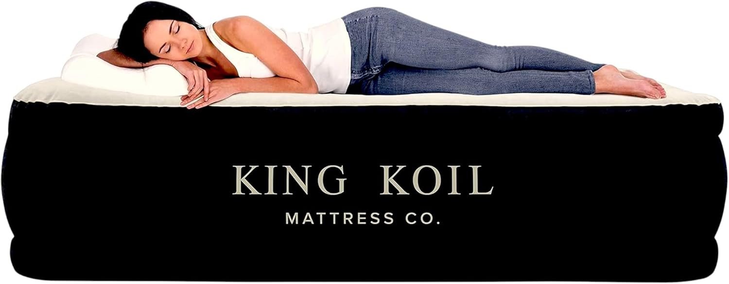 King Koil Luxury Queen Air Mattress with Built-in Pump, 20