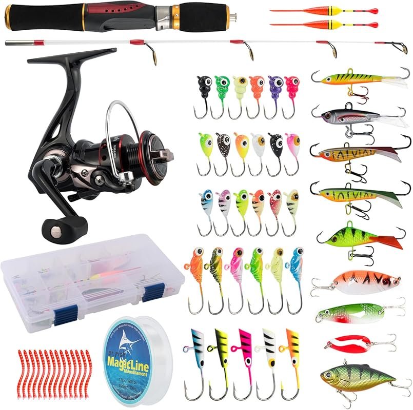 Dr.Fish Ice Fishing Rod and Reel Combo Gear Set