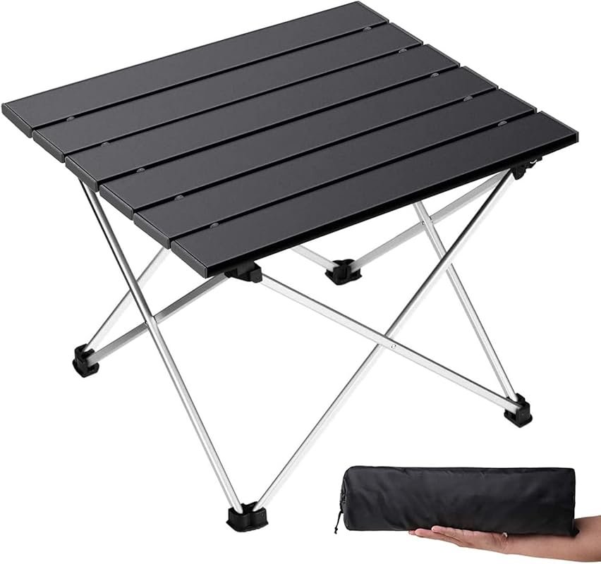 Grope Portable Camping Table with Aluminum Top: Lightweight, Folding B
