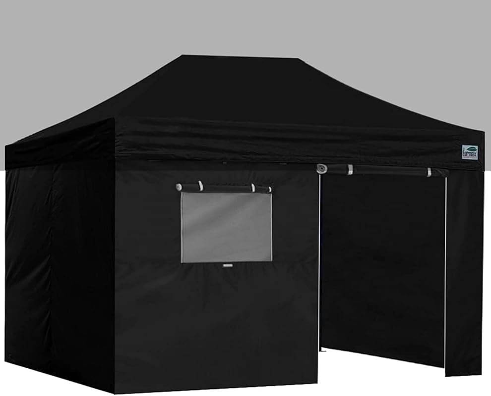 Eurmax USA 10x15ft Full Zippered Walls Kit with Mesh Window (Black)