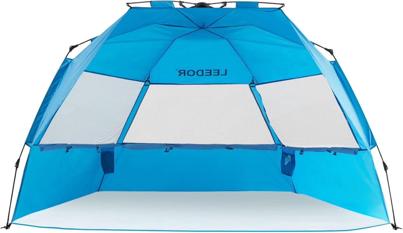 LEEDOR® Beach Tent Sun Shelter Umbrella UPF 50+ UV Portable Windproof