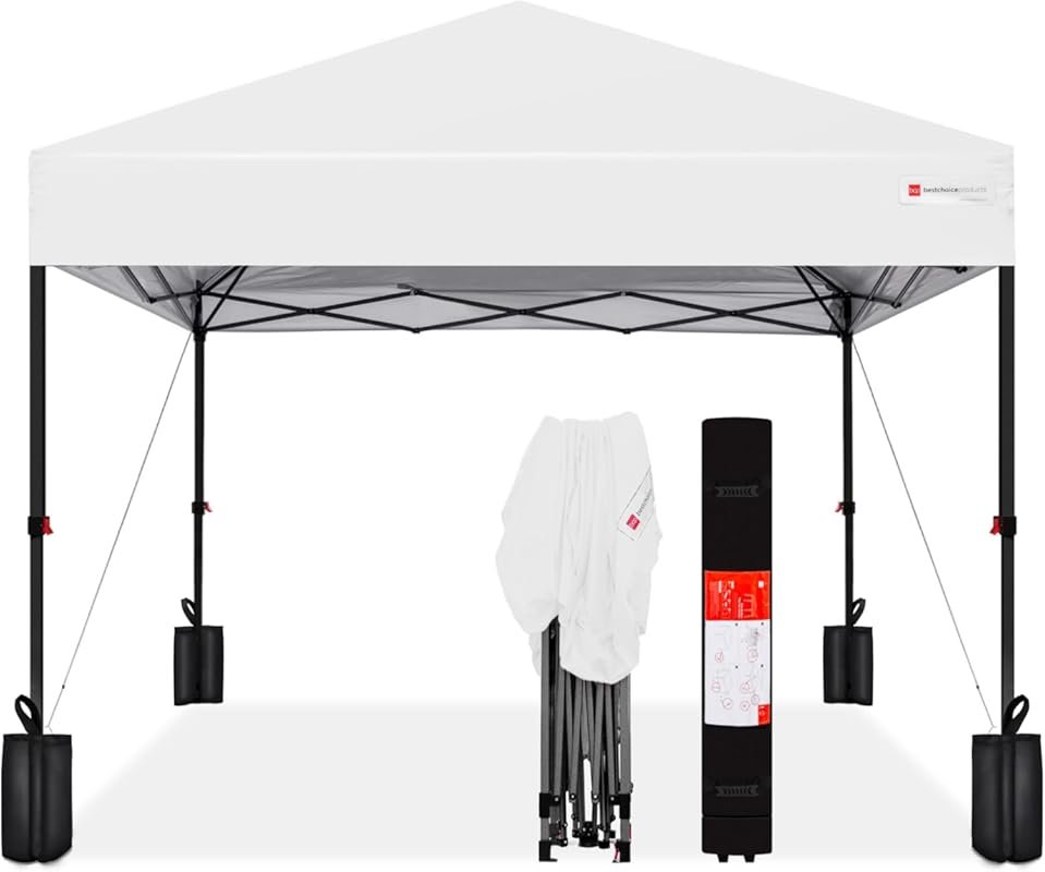 Best Choice Products 10x10ft Pop Up Canopy Tent, 1 Minute Setup, Carry
