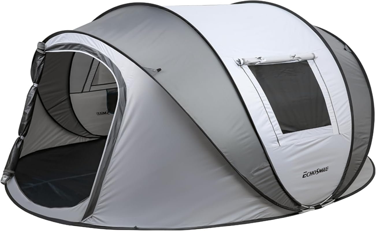EchoSmile Instant Pop Up Camping Tent - 2-6 Person Water Resistant Dom