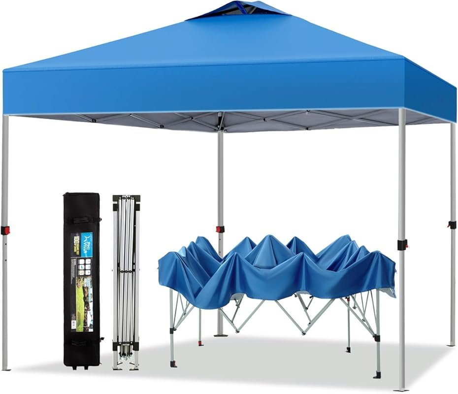 PHI VILLA 10x10ft Portable Pop Up Canopy Event Tent, 100 Sq. Ft Shade