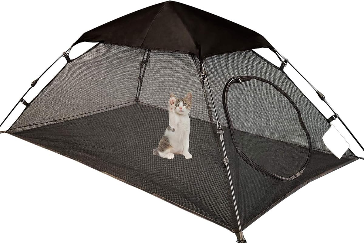AICHIFAN Mini Cat Tent - Portable Pop Up Indoor/Outdoor Pet Enclosure 
