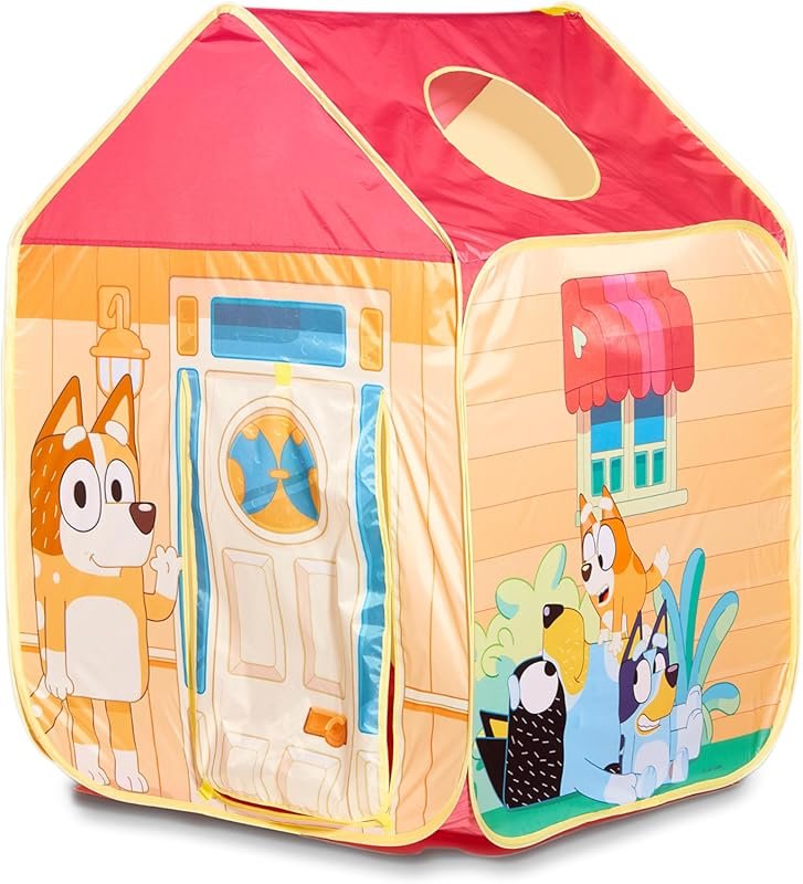 Pop N Fun Bluey Pop-Up Tent: Multicolor Toddler Playhouse with Roll-Up
