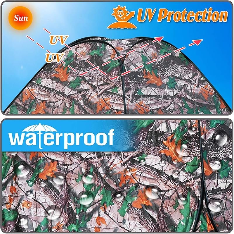 Outdoors Instant 4-6 Person Camouflage Pop-Up Tent for Easy Camping & 
