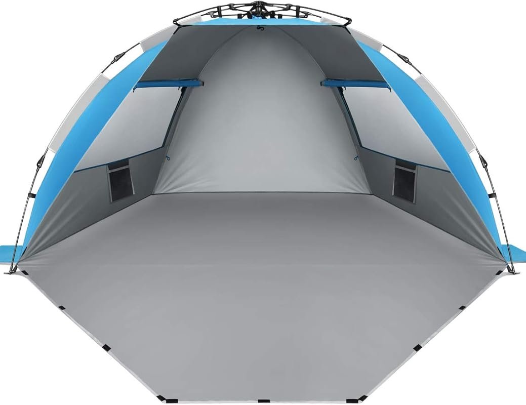 Oileus X-Large 4 Person Beach Tent: Waterproof Windproof Sun Shade She