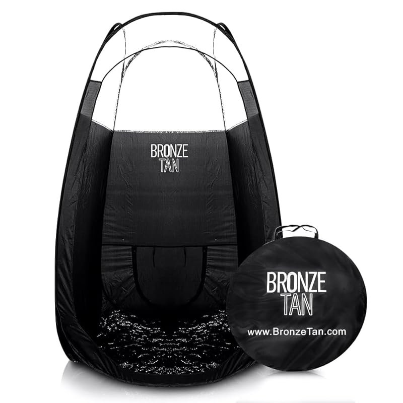Bronze Tan Large Pop Up Spray Tan Tent: Waterproof Portable Tanning Bo