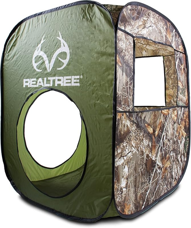 Realtree Pop Up Hunting Blind - Quick Setup and Portable for Outdoor H