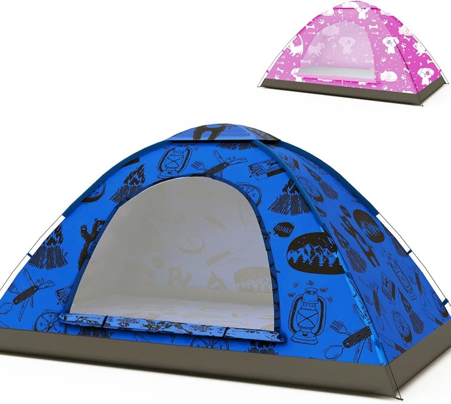 KidzAdventure 2-in-1 Kids Camping and Play Tent for Easy Setup Backpac