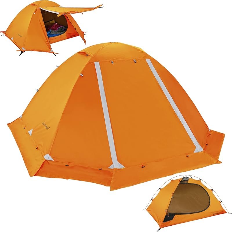 Clostnature Lightweight Backpacking Tent: 1-2 Person, 4 Season, Ultral
