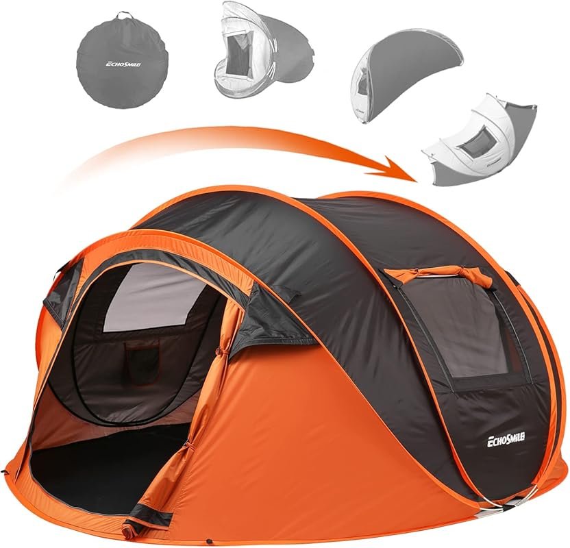 EchoSmile Instant Pop Up Tent, Easy Setup, Water Resistant Dome