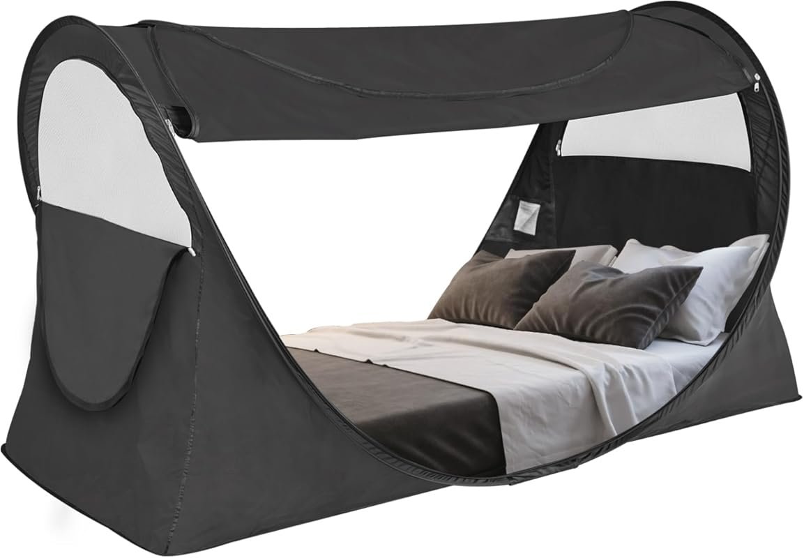 Alvantor Privacy Pop Up Bed Tent Canopy, Easy Setup Blackout & Breatha