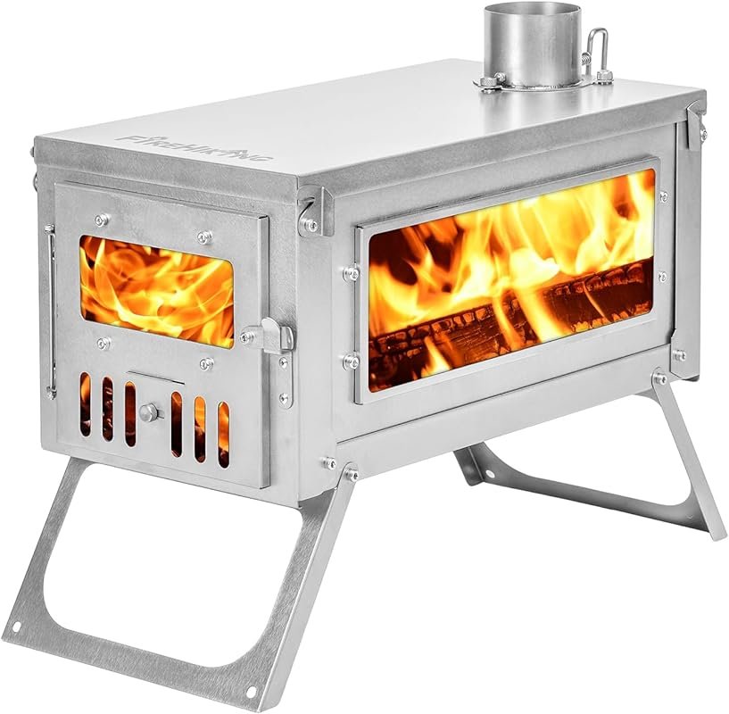 FireHiking Titanium Camping Tent Burning Stove, Foldable Ultralight Wo