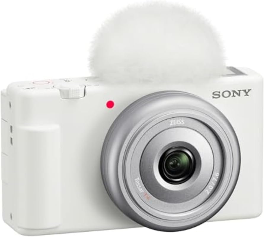 Sony ZV-1F Compact Vlogging Camera for Content Creators, 4K Video, Whi
