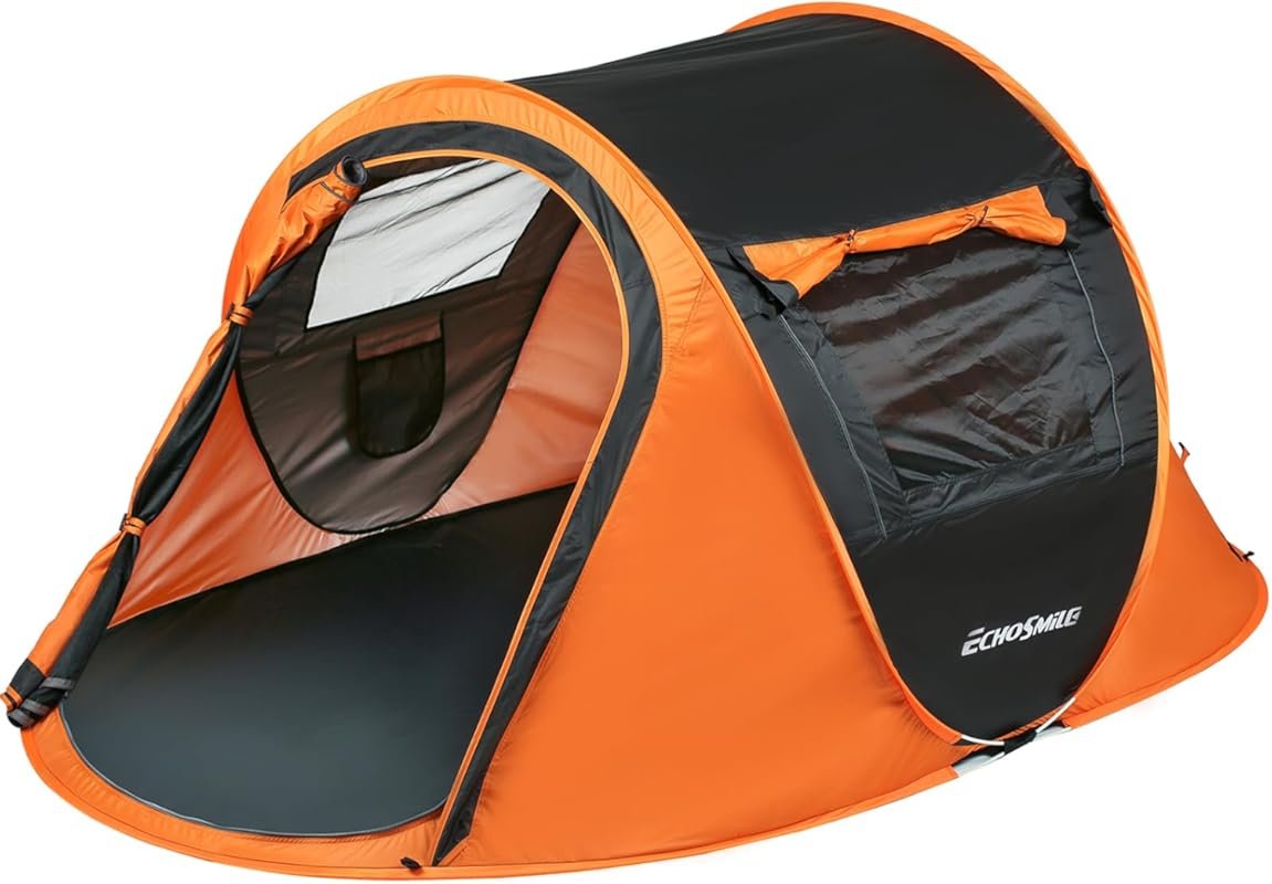 EchoSmile 2/4/6 Person Instant Pop Up Camping Tent: Easy Setup Water R