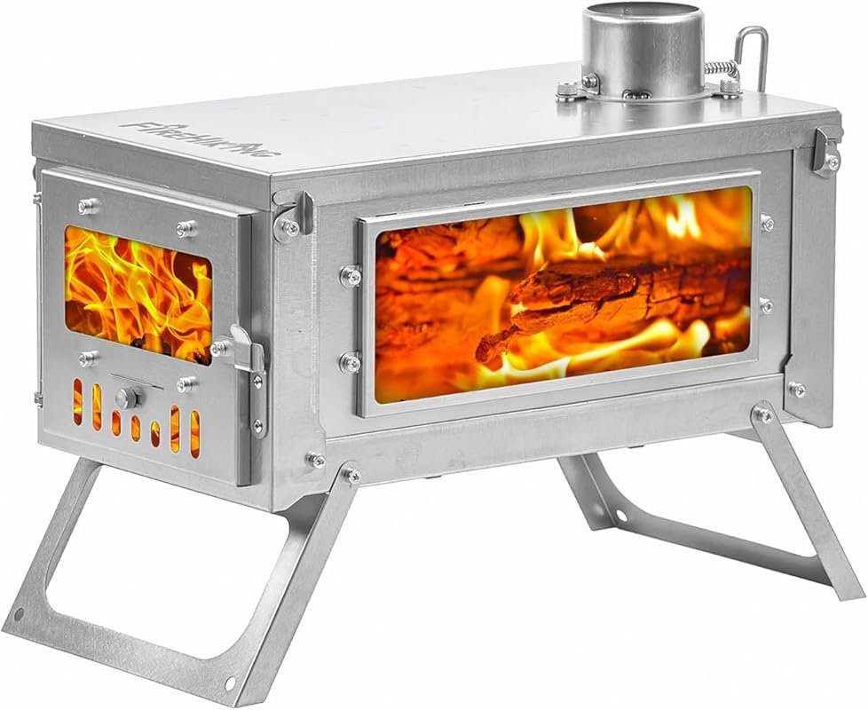 FireHiking TA1 Titanium Portable Folding Mini Tent Stove for Camping &