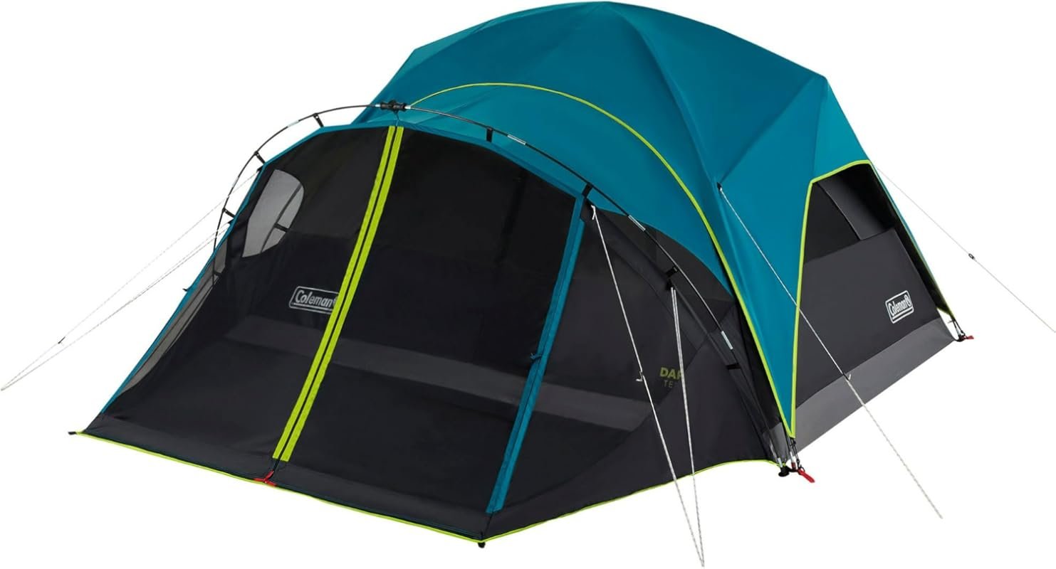 Coleman Carlsbad 4 Person Dark Room Dome Tent: Screen Room, E Ports, W