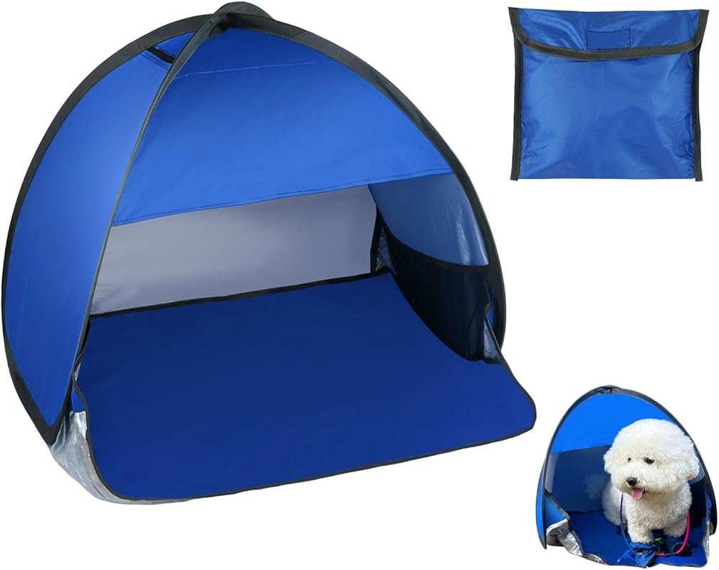 Mini Pet Tent for Small Dogs & Cats - Portable Pop Up Sun Shade Beach 