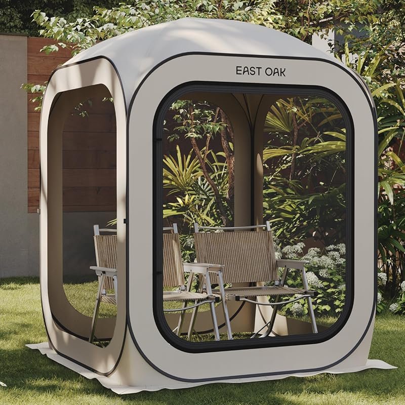 EAST OAK Screen House Tent: Pop-Up Portable Screen Room Canopy with Ca