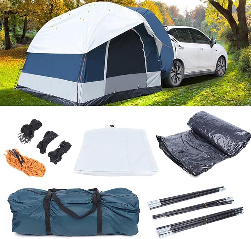 4 Person SUV Car Camping Tent with Oxford Cloth, PU2000 Waterproof & O