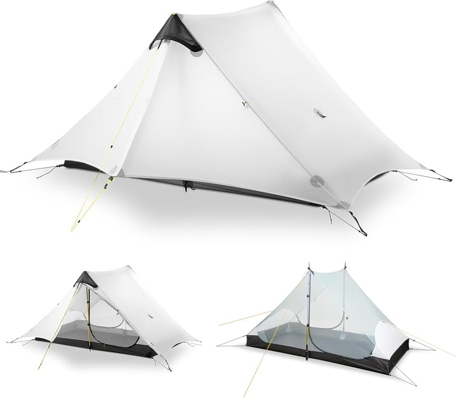 LANSHAN Ultralight 1-2 Person 3-Season Tent for Camping, Trekking, and