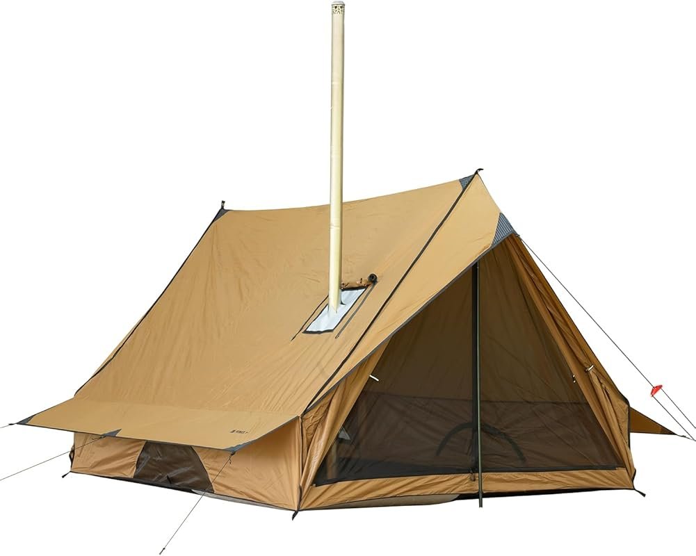 POMOLY Camping Hot Tent: Portable Wall Tent with Stove Jack, 2-3 Perso