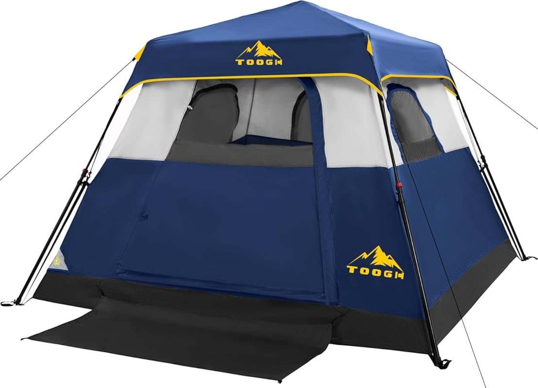 3/4 Person Instant Waterproof Camping Tent: 60-Second Setup with 4 Win