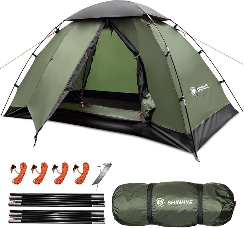 Lightweight 1-5 Person Backpacking Camping Tent, Waterproof, Windproof