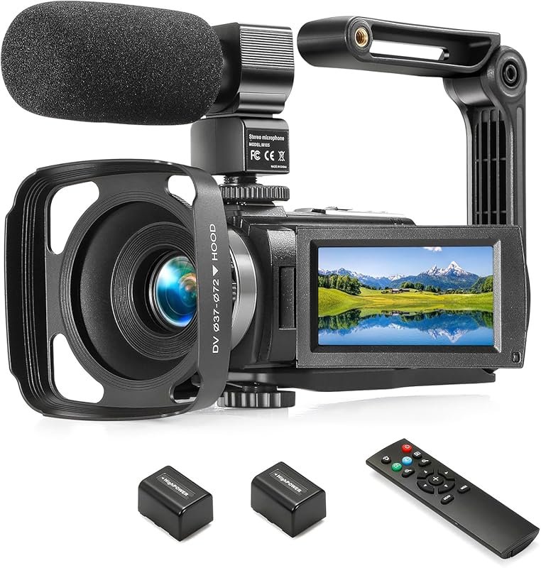 FHD 1080P Video Camcorder for YouTube, 36MP, 3.0