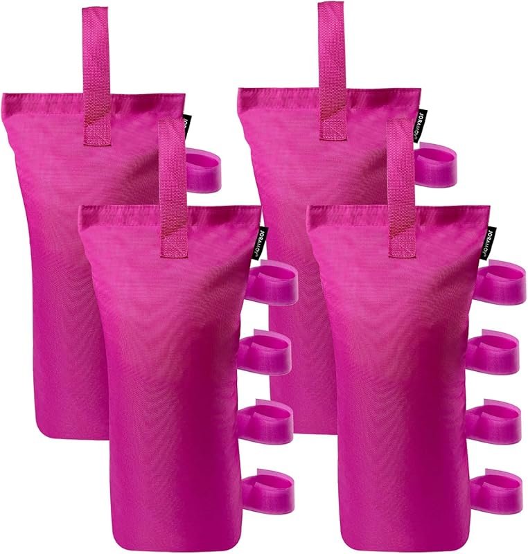 Joramoy 120LBS Heavy Duty Canopy Weight Bags: Set of 4 Pink Sand Bags