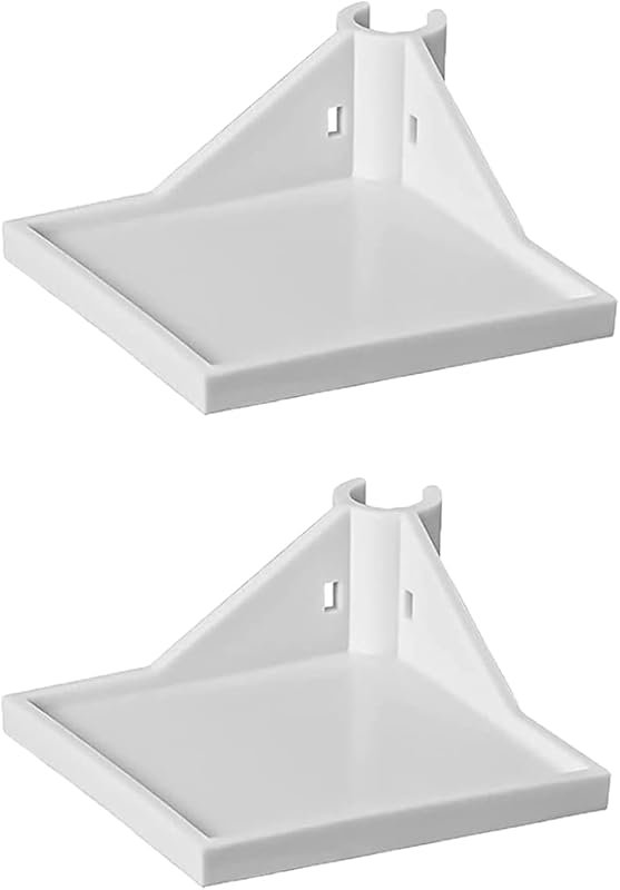 2 PCS White Grow Tent Corner Shelf for 16mm Poles, Organize Hygrometer