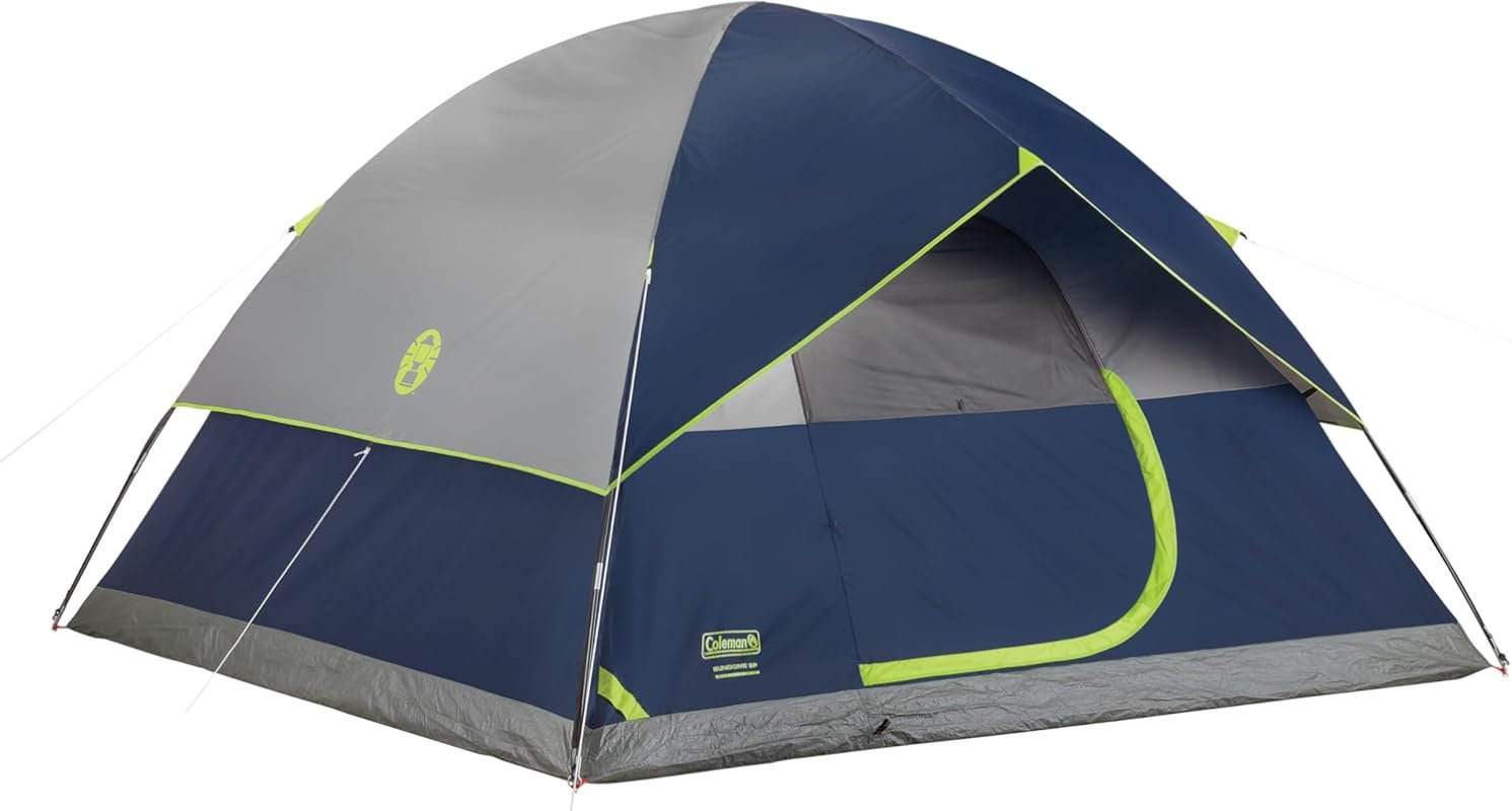 Coleman Sundome 2-6 Person Camping Tent: 10 Min Setup, Weatherproof Sh