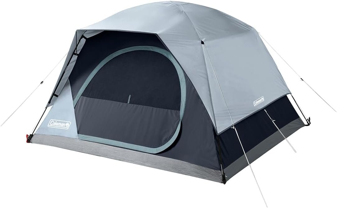 Coleman Skydome 4-Person Tent with Integrated LED Lights, Weatherproof