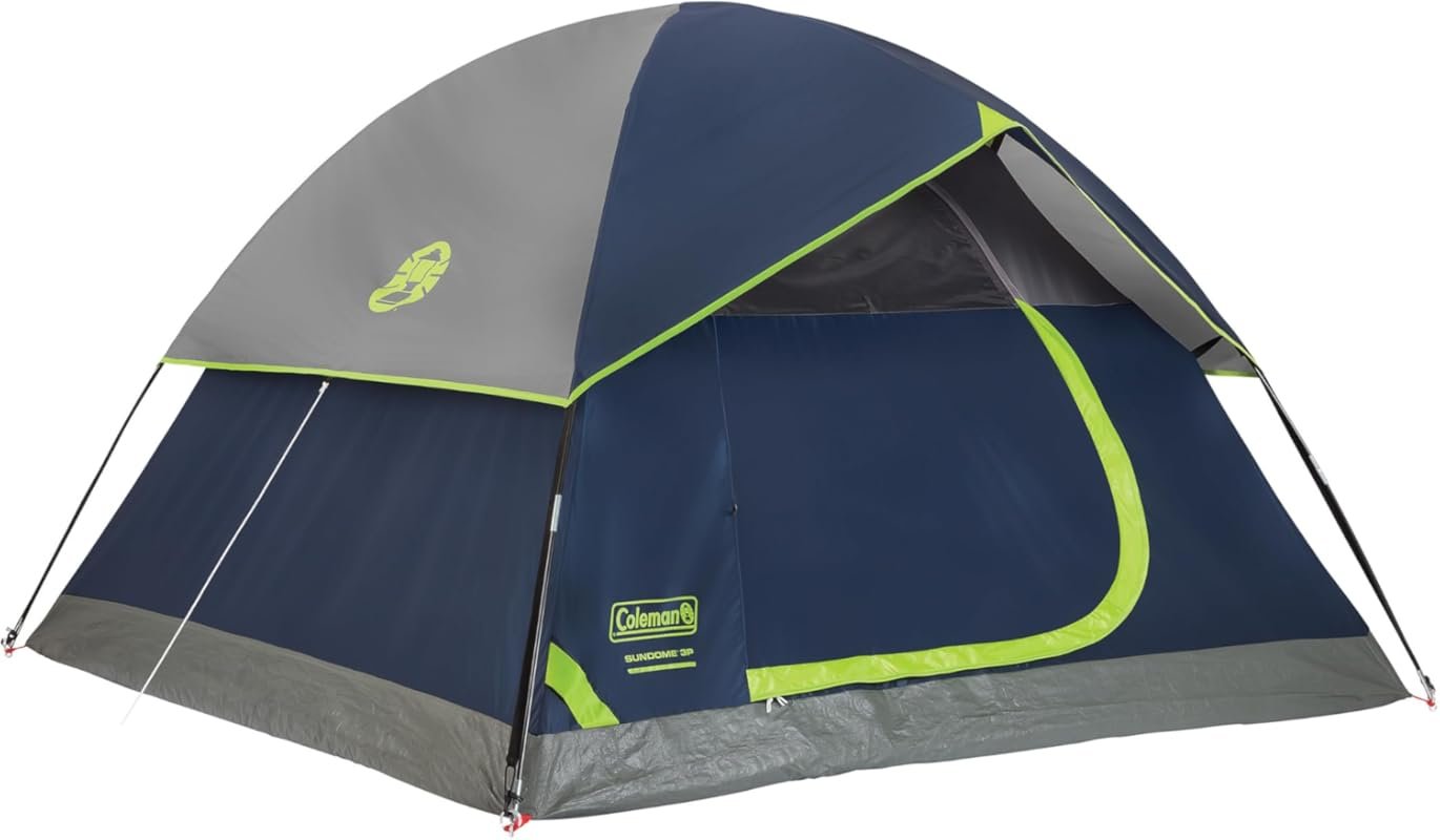 Coleman Sundome Camping Tent: 2-6 Person Weatherproof Family Tent Sets