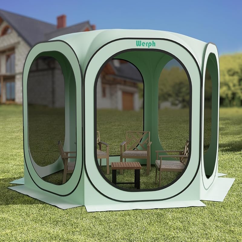 10x10 FT Pop Up Screen Tent Canopy with Mosquito Netting and Carry Bag